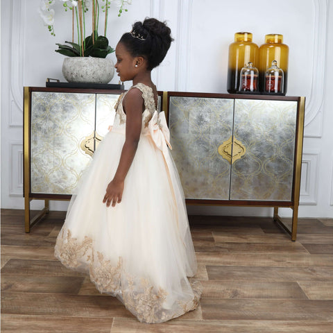 Party Wear| Floor Length Silk Party Wear Gown | Gowns for girls, Party wear  gown, Kids fashion dress